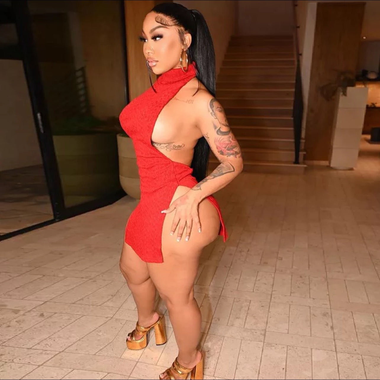"Vibey" Mini Dress - Red