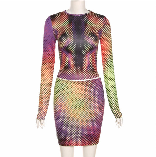 "Cyber Girl" Skirt Set
