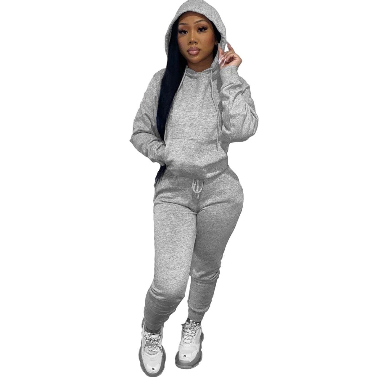 The “GRAY SKY” sweatpants Hoodie Suits