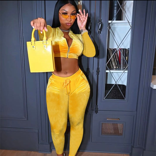 CHARITY VELVET - Yellow