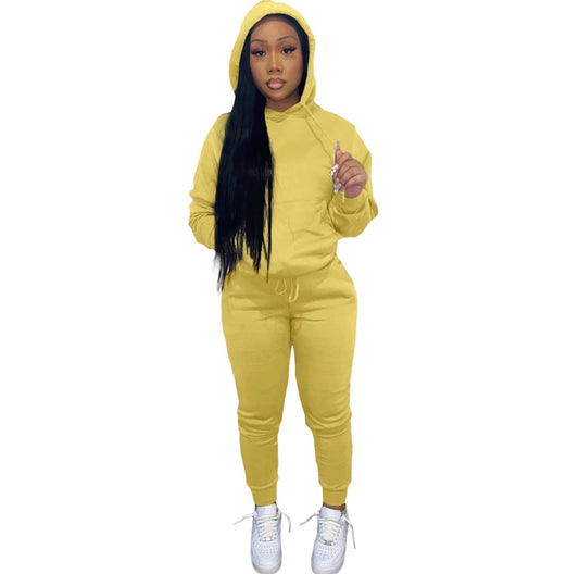 The “Yellow” Sweatpants Hoodie Suits